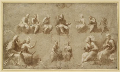 Christus und die Heiligen in Herrlichkeit (Studie für die Disputa)